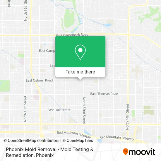 Phoenix Mold Removal - Mold Testing & Remediation map