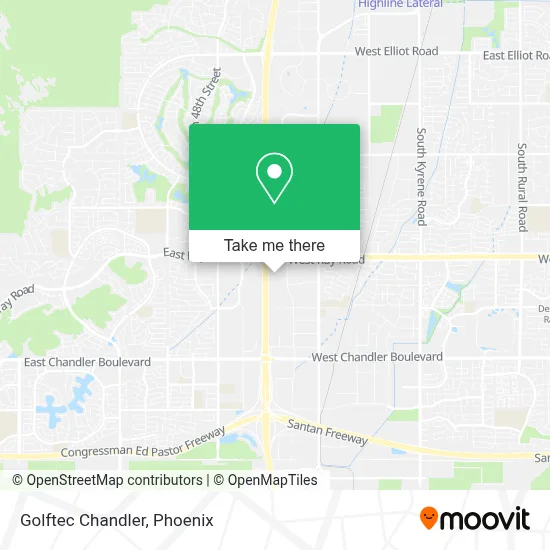 Golftec Chandler map