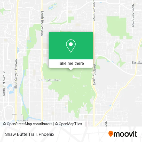 Shaw Butte Trail map