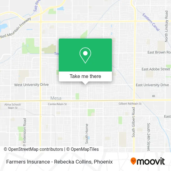 Farmers Insurance - Rebecka Collins map