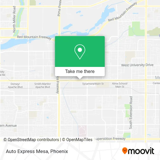 Auto Express Mesa map