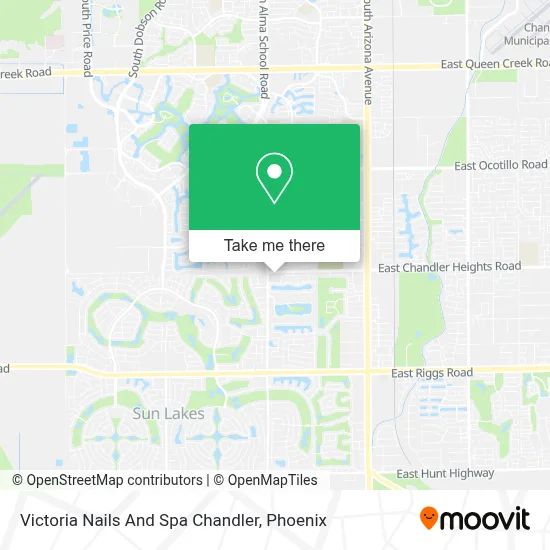 Victoria Nails And Spa Chandler map