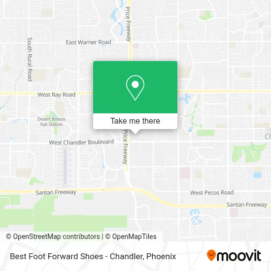 Best Foot Forward Shoes - Chandler map