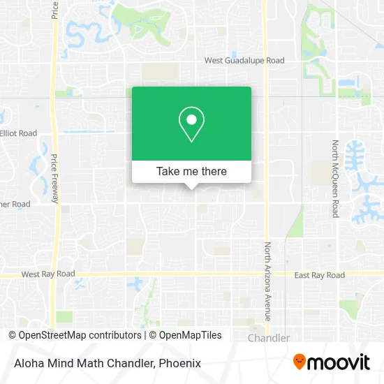 Aloha Mind Math Chandler map