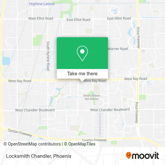 Locksmith Chandler map
