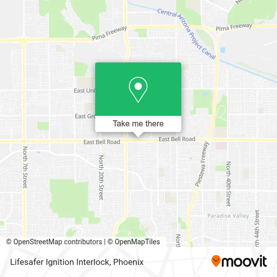 Lifesafer Ignition Interlock map