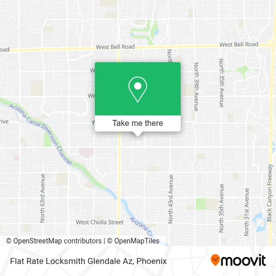 Flat Rate Locksmith Glendale Az map