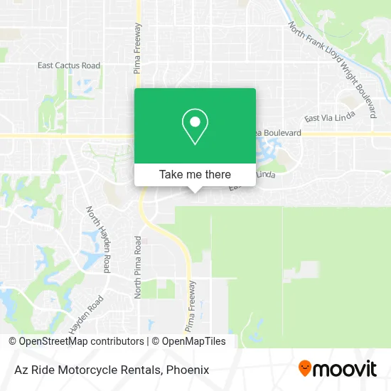 Az Ride Motorcycle Rentals map
