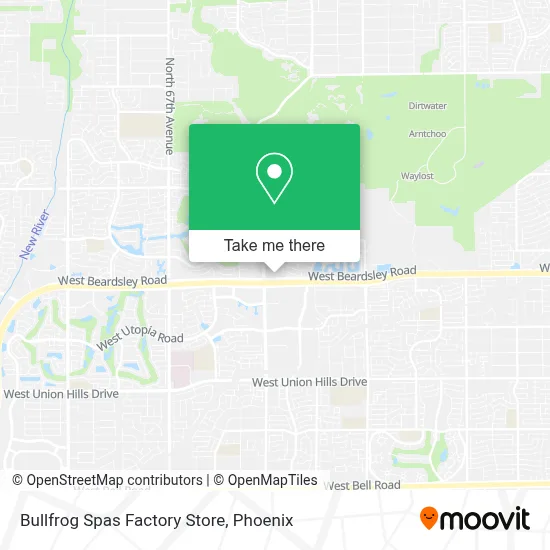 Bullfrog Spas Factory Store map