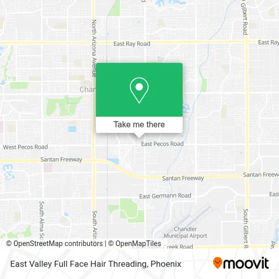 East Valley Full Face Hair Threading map