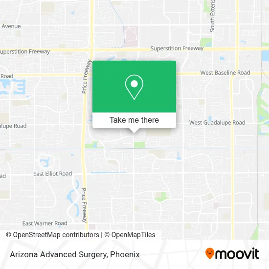Arizona Advanced Surgery map