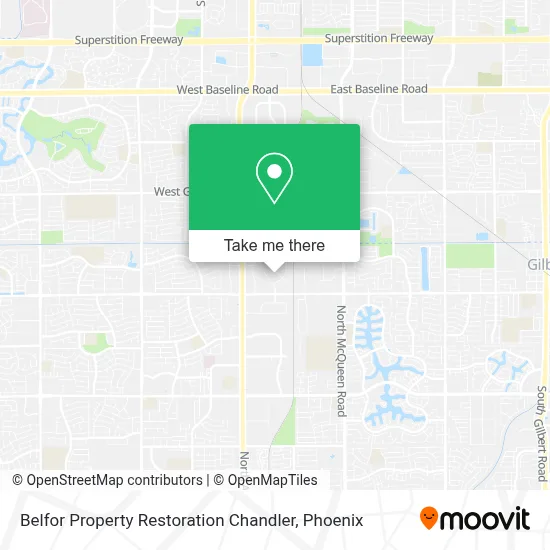 Belfor Property Restoration Chandler map