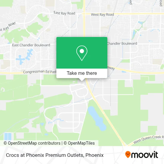 Crocs at Phoenix Premium Outlets map