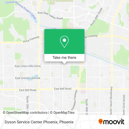 Dyson Service Center Phoenix map