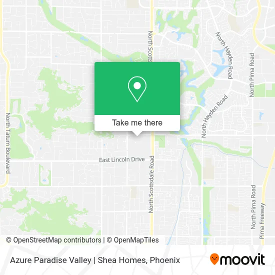 Azure Paradise Valley | Shea Homes map