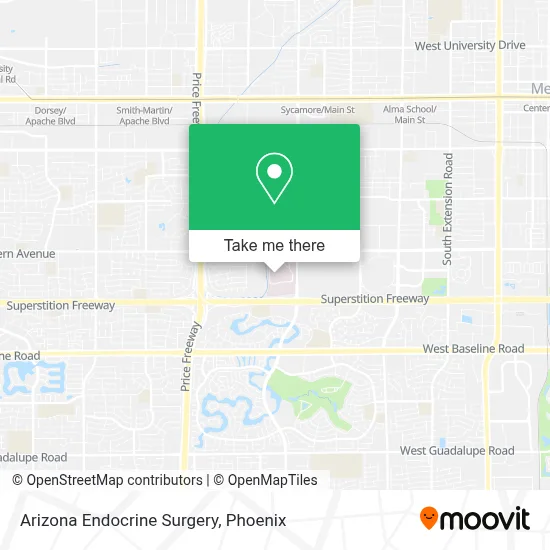 Arizona Endocrine Surgery map