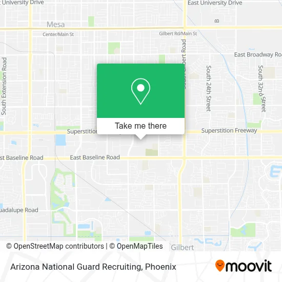 Arizona National Guard Recruiting map