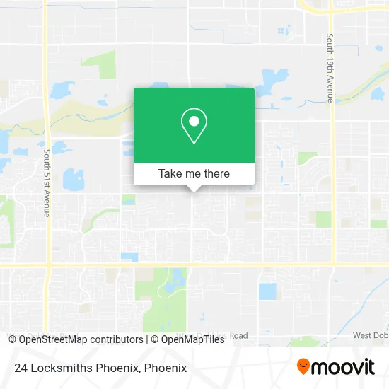 24 Locksmiths Phoenix map