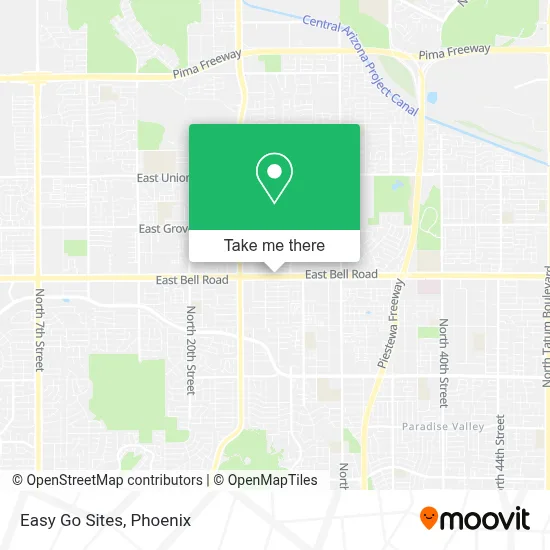 Easy Go Sites map