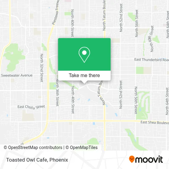Toasted Owl Cafe map