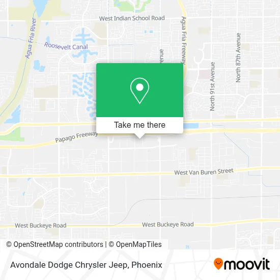 Avondale Dodge Chrysler Jeep map