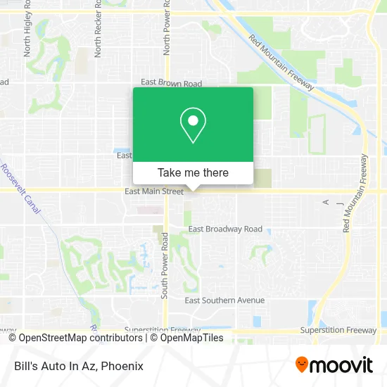 Bill's Auto In Az map