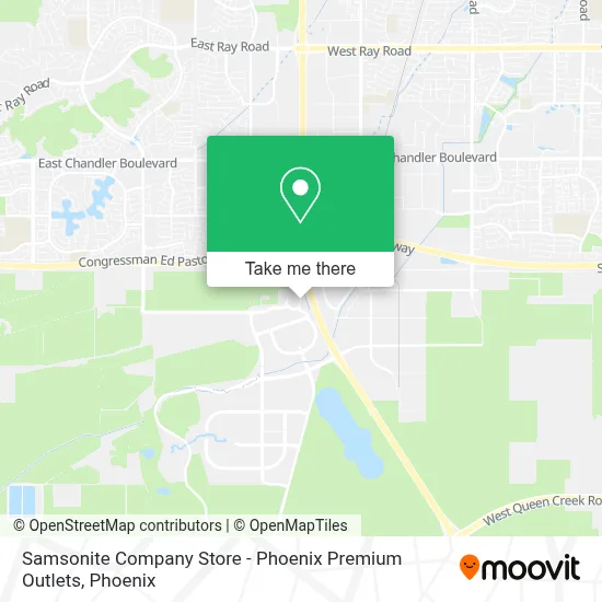 Samsonite Company Store - Phoenix Premium Outlets map