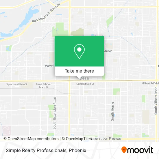Simple Realty Professionals map