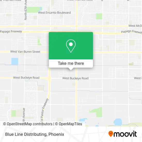 Blue Line Distributing map