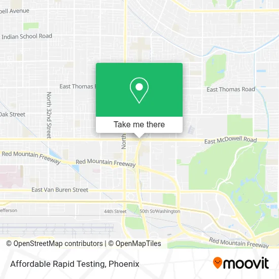 Affordable Rapid Testing map