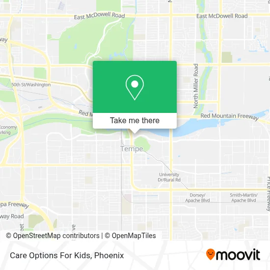 Care Options For Kids map