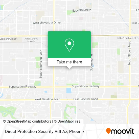Direct Protection Security Adt Az map