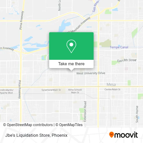 Jbe's Liquidation Store map