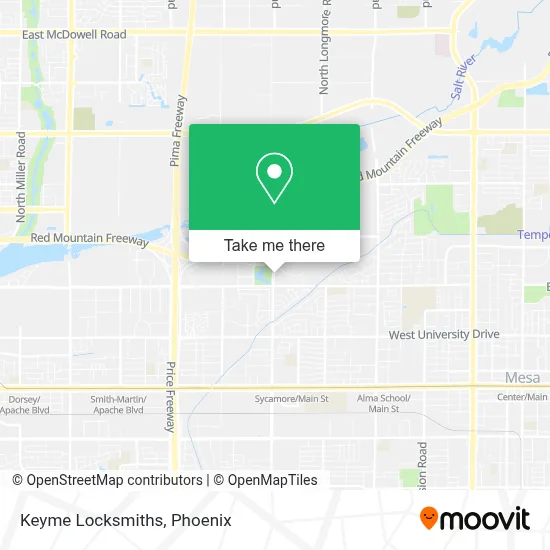 Keyme Locksmiths map