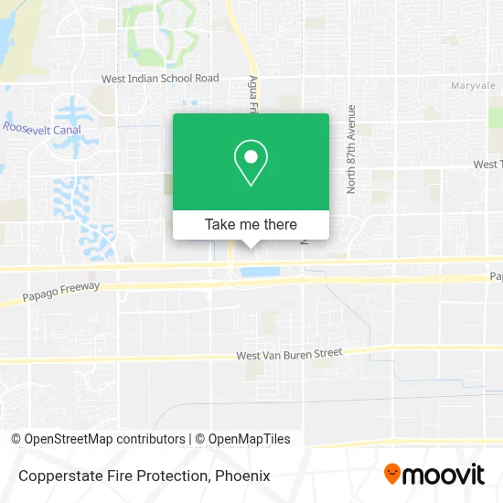 Copperstate Fire Protection map