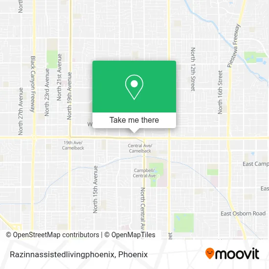 Razinnassistedlivingphoenix map