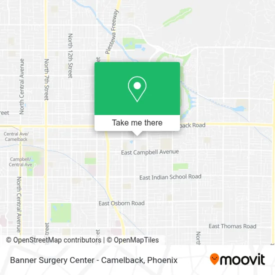 Banner Surgery Center - Camelback map