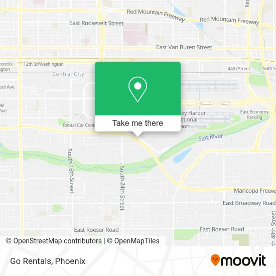Go Rentals map