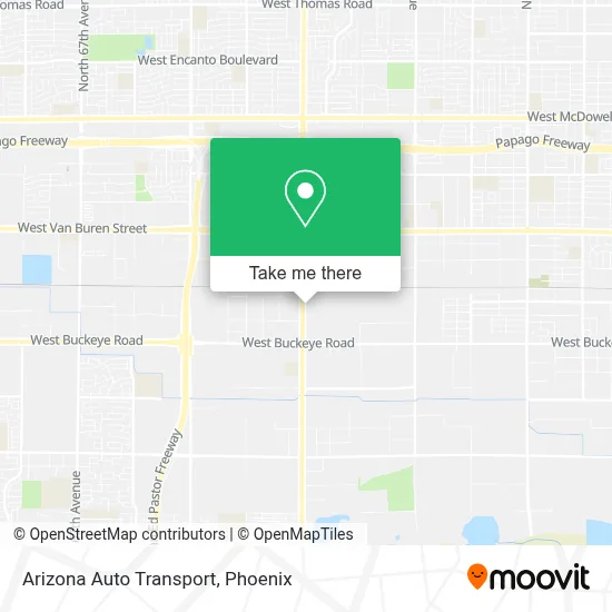 Arizona Auto Transport map