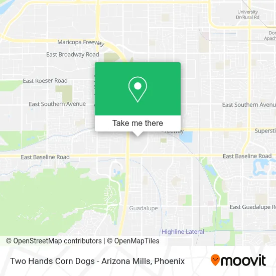 Two Hands Corn Dogs - Arizona Mills map