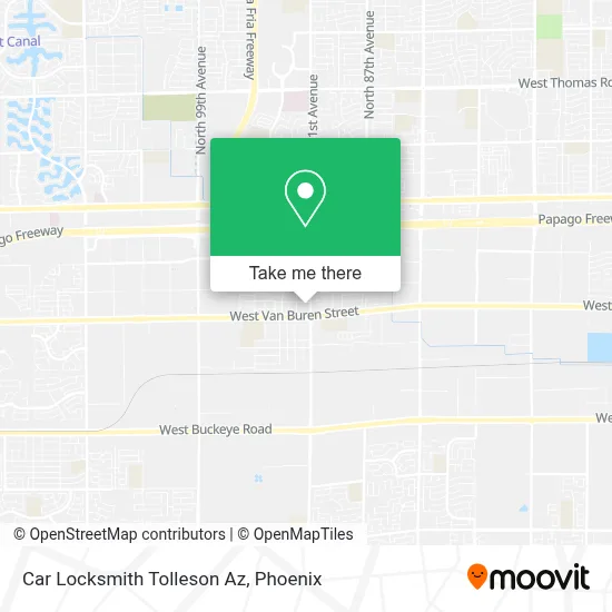 Car Locksmith Tolleson Az map
