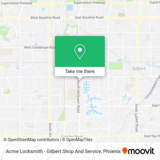 Acme Locksmith - Gilbert Shop And Service map