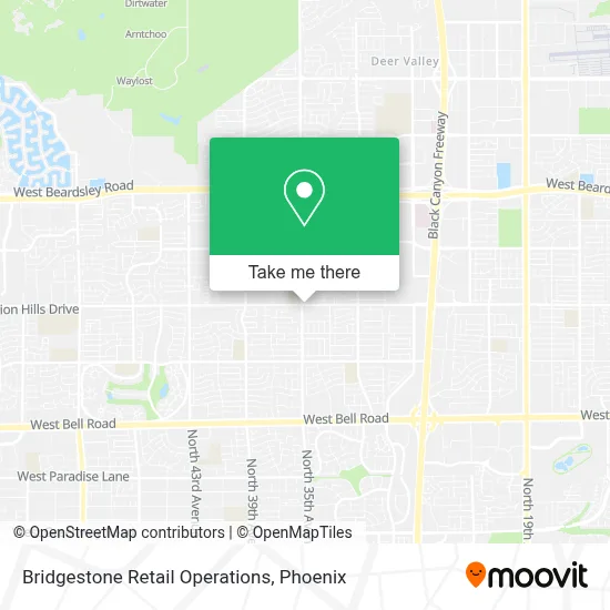 Bridgestone Retail Operations map