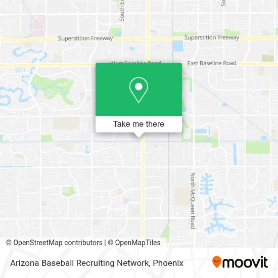 Arizona Baseball Recruiting Network map