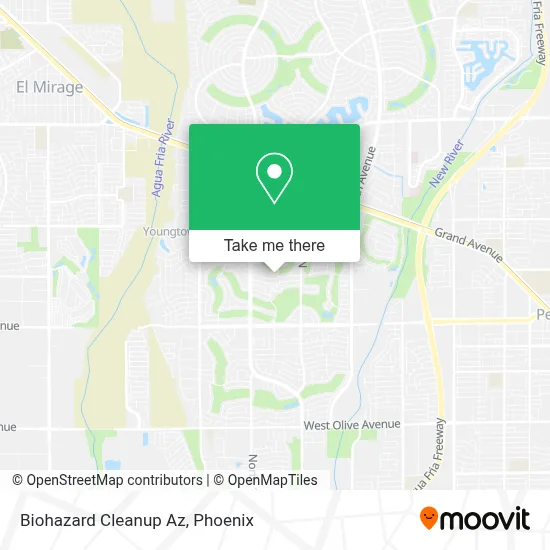 Biohazard Cleanup Az map