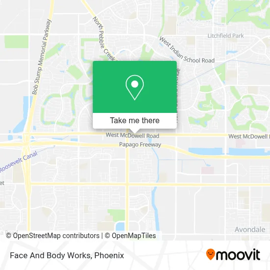Face And Body Works map