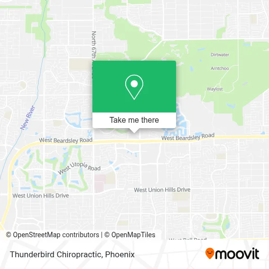 Thunderbird Chiropractic map