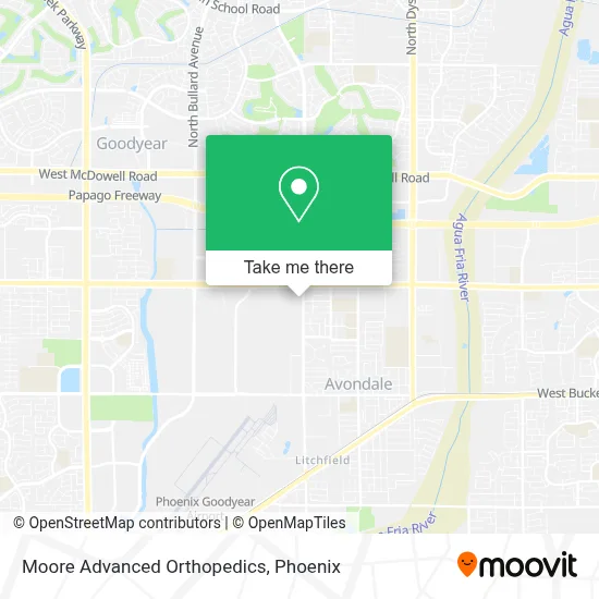 Moore Advanced Orthopedics map