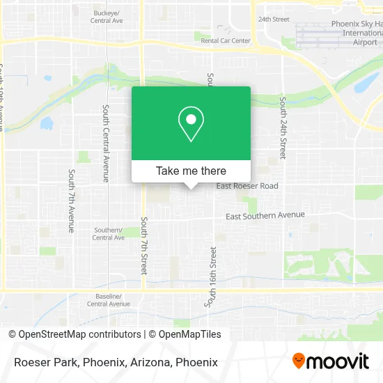 Roeser Park, Phoenix, Arizona map