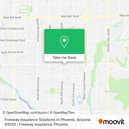 Freeway Insurance Solutions In Phoenix, Arizona 85053 | Freeway Insurance map